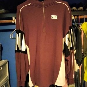Pink Victoria secret quarter zip pullover